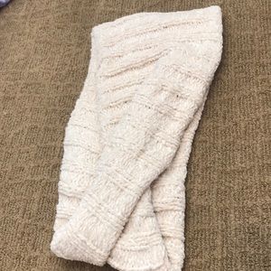 cream colored O scarf